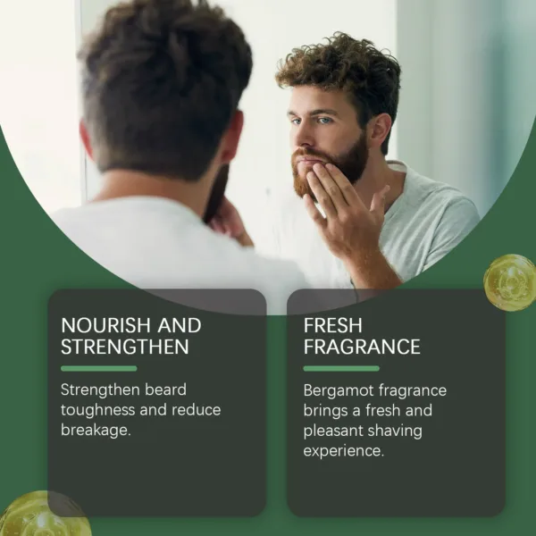 Men Beard Nourishing Oil Trim Care Reduce Loss Strengthen Soften Prevent Frizz Improve Nourish Promote Regrowth Beard Growth Oil - Image 3