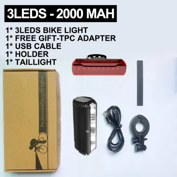 TouCloud Bicycle Light Front 10000mAh Bike Light Power Bamk Waterproof Flashlight USB Charging MTB Road Cycling Lamp - Image 8