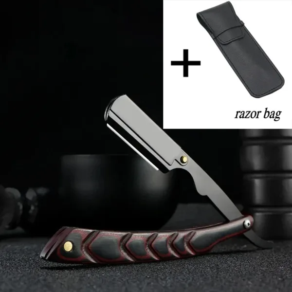 Men Professional Manual Shaver Straight Edge Stainless Steel Barber Razor Folding Shaving Shave Beard Cutter Gift - Image 2