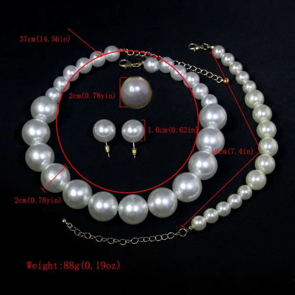 Vintage Pearl Jewelry Set - Image 4