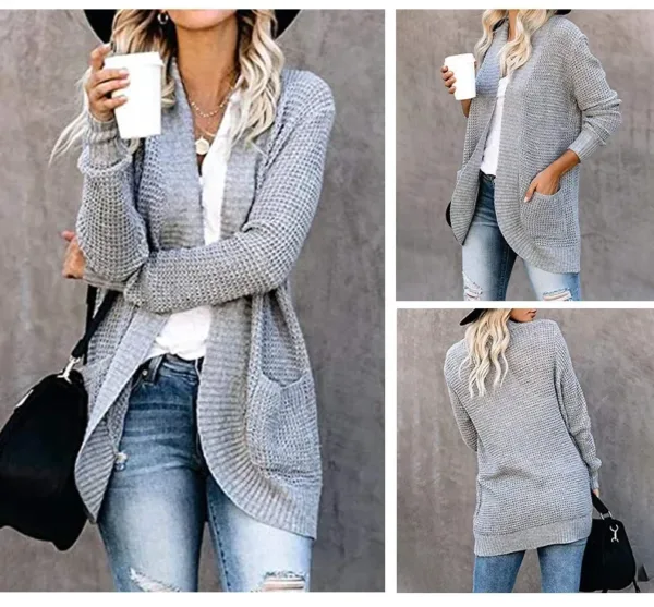 Autumn Long Coat Women Jumper Pull Femme Loose Knitted Ladies Outerwear Ropa Mujer Fashion Cardigan Jacket Sweater Woman Clothes - Image 12