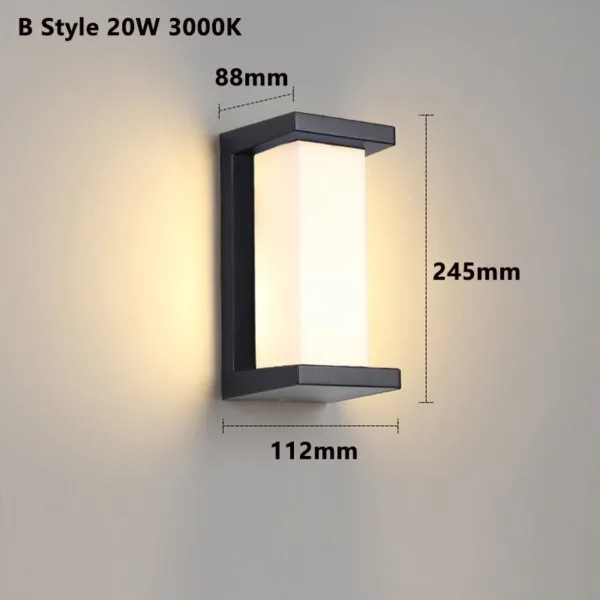 Led Outdoor Wall Light Waterproof IP65 Motion Sensor Led Outdoor Lighting Porch Lights Balcony Garden Lights Outdoor Wall Lamp - Image 10