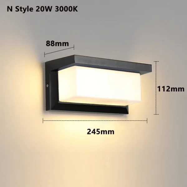 Led Outdoor Wall Light Waterproof IP65 Motion Sensor Led Outdoor Lighting Porch Lights Balcony Garden Lights Outdoor Wall Lamp - Image 14