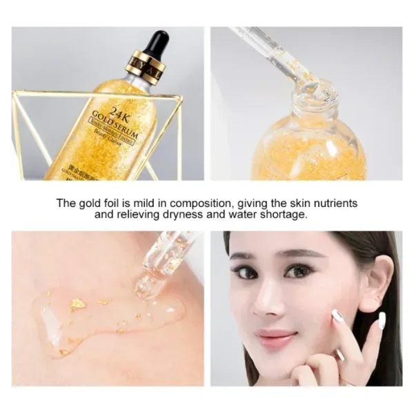 24k Gold Face Serum Brightening Skin Care Products Hyaluronic Acid Niacinamide Facial Nourish Smooth Care Beauty Health - Image 2