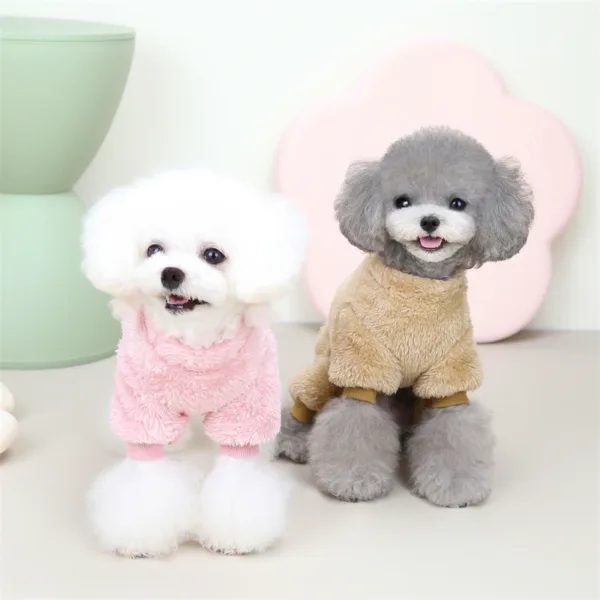 Winter Puppy Jumpsuit Soft Warm Dog Clothes For Small Medium Dogs Pajamas Chihuahua Coat Pug Yorkies Overalls Pet Clothing - Image 5