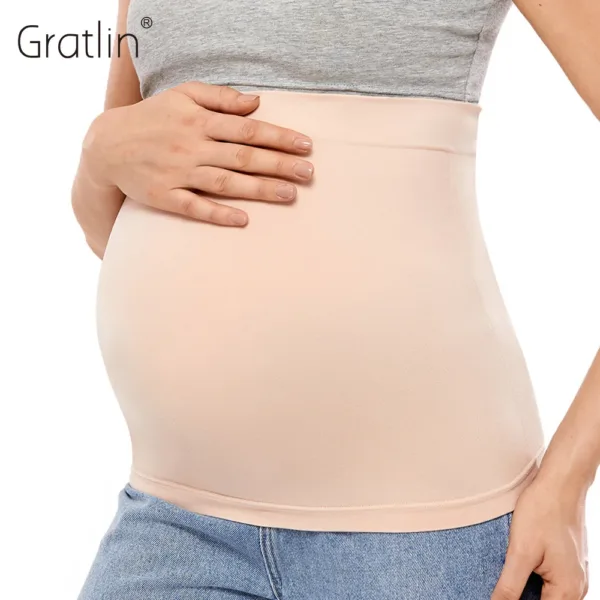 Gratlin Maternity Belt Pregnancy Antenatal Bandage Soft Seamless Belly Band Back Pressure-Reduction Support For Pregnant Women - Image 6