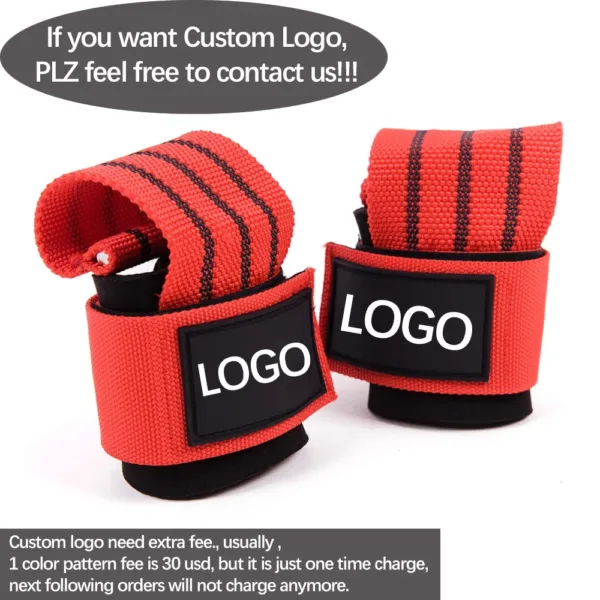 Weight Lifting Wrist Straps Grips Support Pull Ups Deadlifts Dumbbell Gym Straps Strength Training Fitness Barbells Power Sport - Image 6