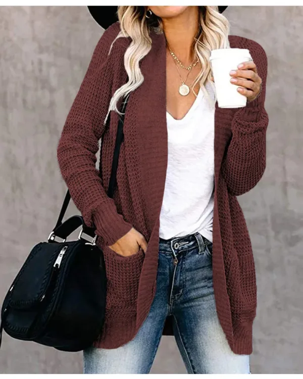 Autumn Long Coat Women Jumper Pull Femme Loose Knitted Ladies Outerwear Ropa Mujer Fashion Cardigan Jacket Sweater Woman Clothes - Image 2