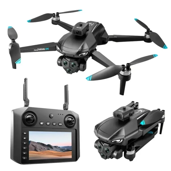 New M33 RC Drone 4K Professinal With Wide Angle Triple HD Camera Foldable RC Helicopter WIFI FPV Height Hold Apron Sell