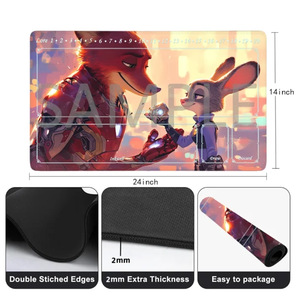 Lorcana Playmat Free Storage Bag Size 24X14IN Trading Card Game Protective Mats Scratch-Resistant Durable Mouse Pad 14 - Image 22
