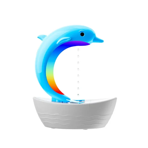 Dolphin Anti Gravity Water Droplet Humidifier Bluetooth Speaker, Light Tone Humidifier, Colorful lights, -for Home Deco, Gift - Image 2
