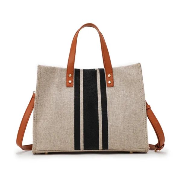 Small Canvas Stripe Bucket Bag - Image 5