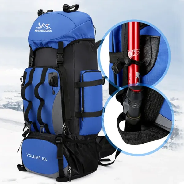 90L Waterproof Hiking Camping Backpack Trekking Bag Rucksack Large Capacity Travel Outdoor Sports Bags Camping Equipment Men - Image 5