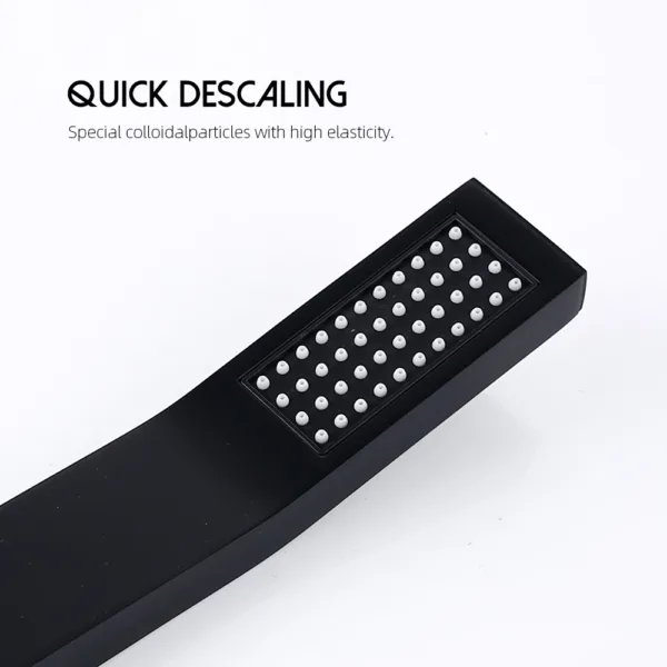 Square HandHeld Shower Head Bathroom Accessories Products Made Of Solid Brass Bend Hand Hold Shower High Pressure Water - Image 11