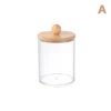 1 Pcs Cotton Swab Organizer Storage Bamboo Cover Acrylic Round Organizer Makeup Storage Box Container Organizadores - Image 14