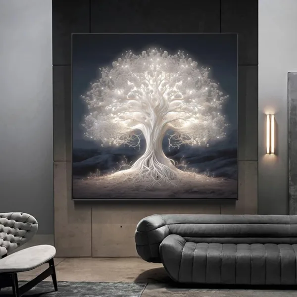 Fantasy White Tree Of Life Poster Prints For Living Room Home Decor Abstract Mythic Life Tree Canvas Painting Wall Art Aesthetic - Image 10