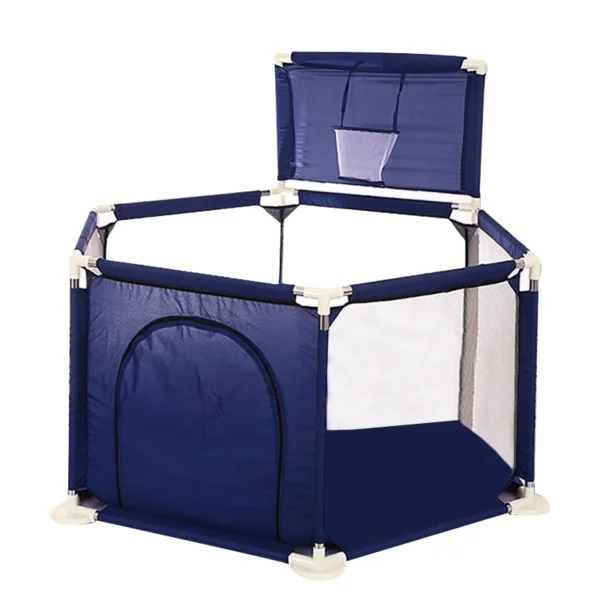 IMBABY Baby Playpen Green Hexagon Playpen for Children with Basketball Board Children's Playpen Ball Pit Baby Playground Fence - Image 3