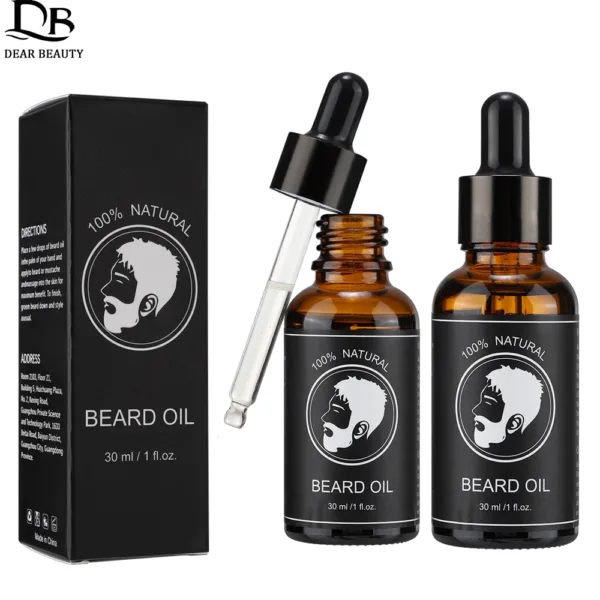 New Facial Hair Beard Growth Oil For Men Thicken Soft Smooth Nourish Beard Oil Natural Mustache Growing Essential Oil Beard Care - Image 5