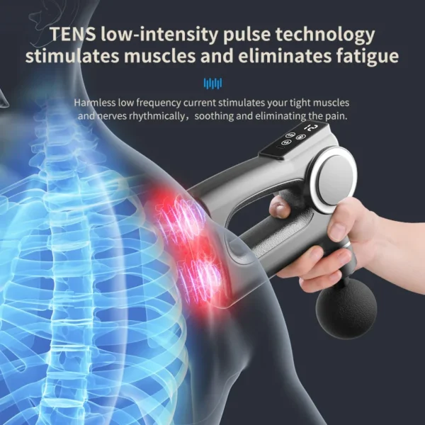 Square Massage Gun High Frequency Hot Compress Pulse Deep Tissue Body Vibrato Fascia Gun Sport Fitness Relax Muscle Massager - Image 6