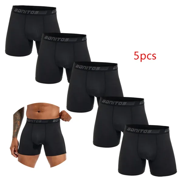 5pcs Pack 2023 Men Panties Polyester Underwear Male Brand Boxer And Underpants For Homme Lot Luxury Set Sexy Shorts Gift Slip - Image 6