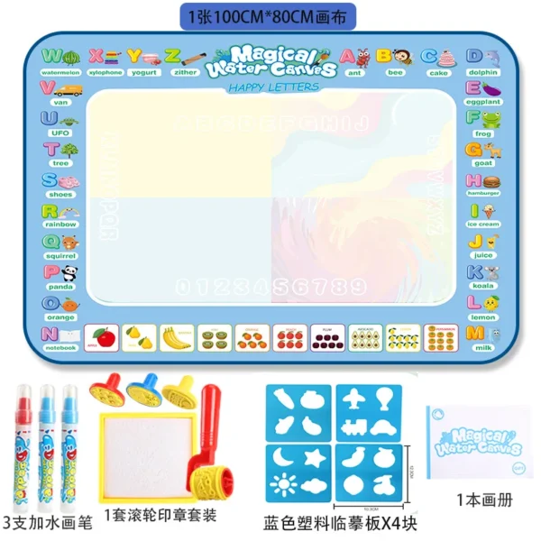 Magic Water Canvas Coloring Doodle, Reusable Magic Pens, Montessori Painting Board, Educational Toys - Image 9