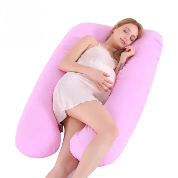 U-shaped Pregnancy Pillow Pure Cotton Lumbar Support Backrest Pillow Cushion for Pregnant Women Multi-function Full Body Pillow - Image 13