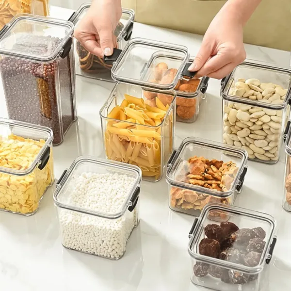 Kitchen Multigrain Snack Sealed Storage Box Dried Fruit Dried Goods Jar Drawer Storage Container Moisture Proof Box Plastic - Image 10