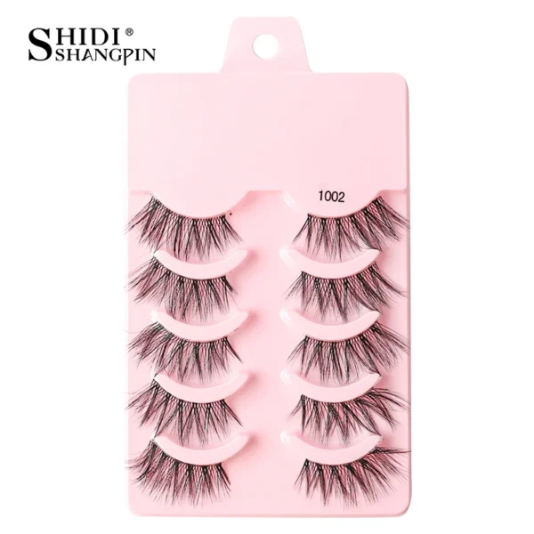 SHIDISHANGPIN 5/10Pairs False Lashes Cat Eye Eyelashes Eyelash Extension 3D Mink Half Lashes Natural Makeup faux Cils maquiagem - Image 30
