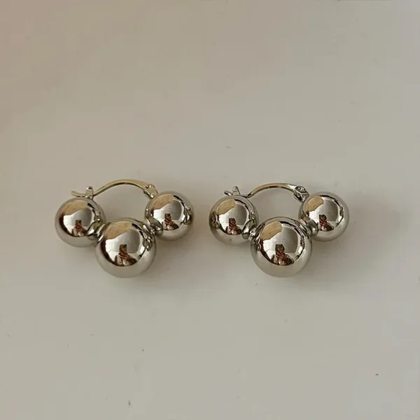 Personalized Metal Ball Earrings - Image 6