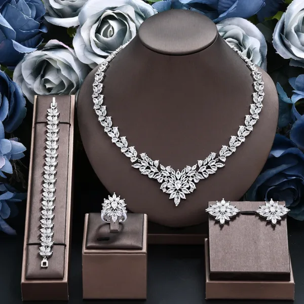 Bridal Droplet Jewelry Set - Image 2