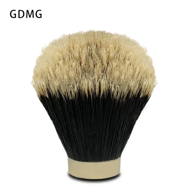 GDMG brush- Shaving Brush Knot Bulb Shape Black and White Warriors Boar Bristle Hair Knot Men's Beard Care Tools - Image 5
