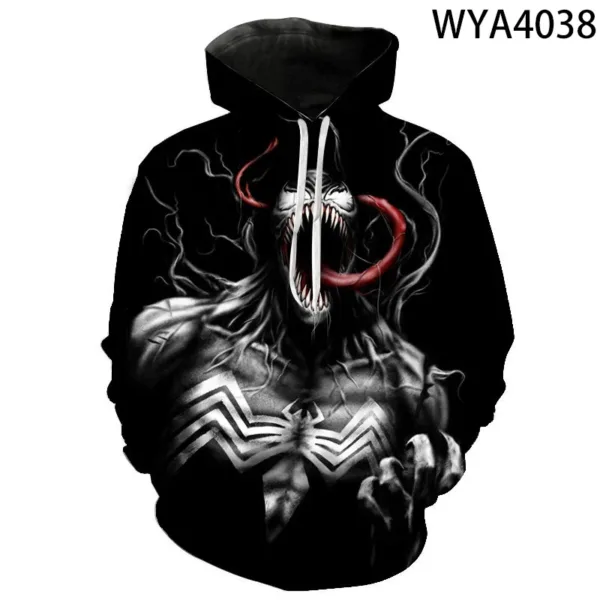 Miniso Movie Venom 3D Printed Hoodies Men Women Children Fashion Pullover Long Sleeve Boy Girl Kids Sweatshirts Cool Jacket - Image 3