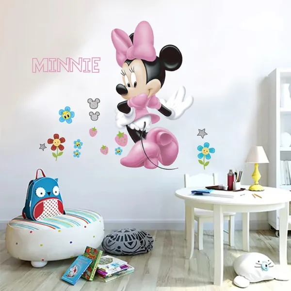 Cartoon Disney Mickey Mouse Minnie Baby Sleep Wall Sticker For Kids Room Decoration Wallpaper Cute Self-Adhesive DIY Mural Decal - Image 15