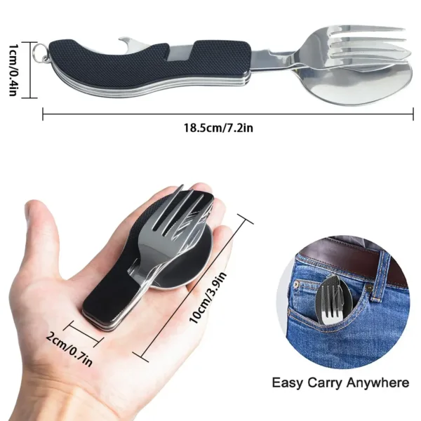 Foldable Camping Supplies Tableware Combination Outdoor Portable Multifunction Equipment Travel Camp Cooking Supplies Hiking - Image 9