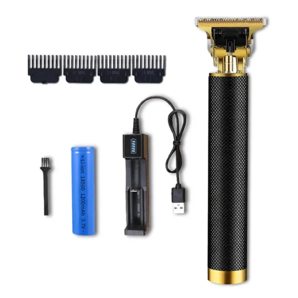 2024 Vintage T9 0mm Professional Hair Clippers Electric Waterproof Rechargeable Trimmers For Men Clipper Hair Cutting Machine - Image 3