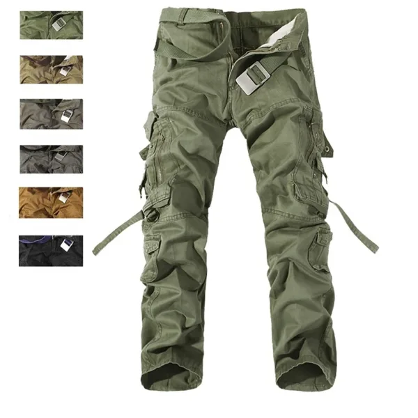 Tactical pants men‘s Multi-pocket washed overalls men loose cotton pants male cargo pants for male casual trousers