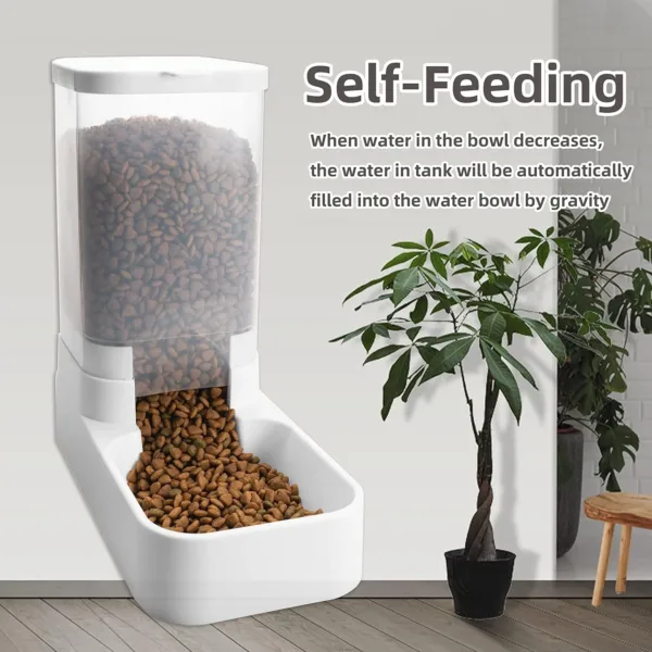 Dog Feeder Cat Water Dispenser Automatic Cat Feeder and Cat Water Dispenser Gravity Cat Feeder Food Storage Dispenser Container - Image 3