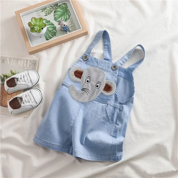IENENS Baby Rompers Newborn Playsuits Boy Girl Overalls Dress Infant Summer Shorts Cotton Wash Blue Dungarees Toddler Jumpsuit - Image 7