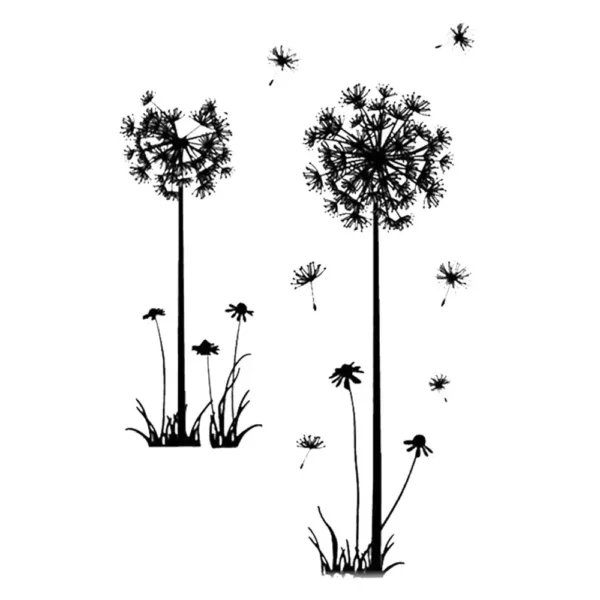 Black Dandelion Wall Stickers Butterflies On The Wall Living Room Bedroom Glass Window Decoration Mural Art Home Decor Decals - Image 4