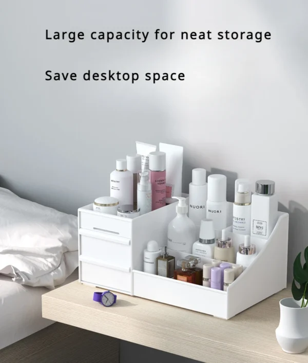 Large-capacity Cosmetic Storage Box Storage Makeup Organizer Jewelry Nail Polish Organizers Bathroom Plastic Organization Home - Image 4