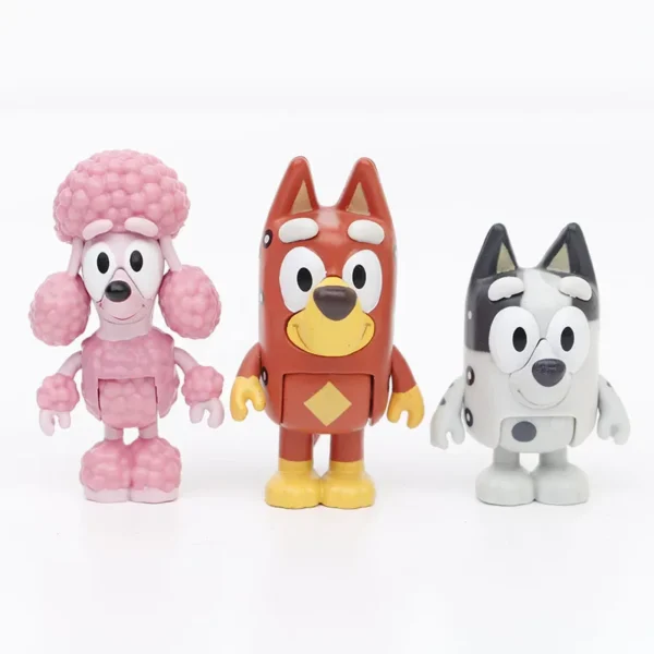 8Pcs/Set Bluey Bingo Anime Figurines Toy Figures Movable Joints Action Figure Model Dolls Children Birthday Decoration Toy Gift - Image 7