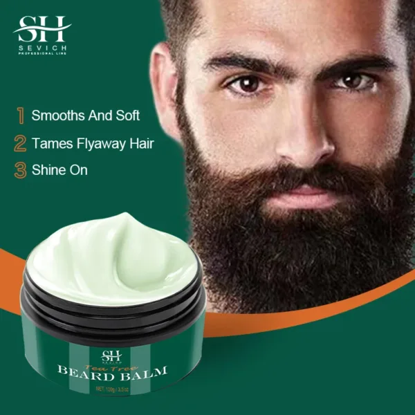 Beard Cream For Men 100% Natural Tea Tree Beard Moisturizing Effect Beard Conditioner Beard Care Styling Cream Oil Sevich 100g