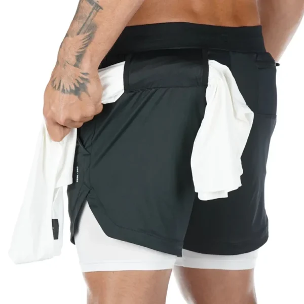 Camo Running Shorts Men Gym Sports Shorts 2 In 1 Quick Dry Workout Training Gym Fitness Jogging Short Pants Summer Men Shorts - Image 4