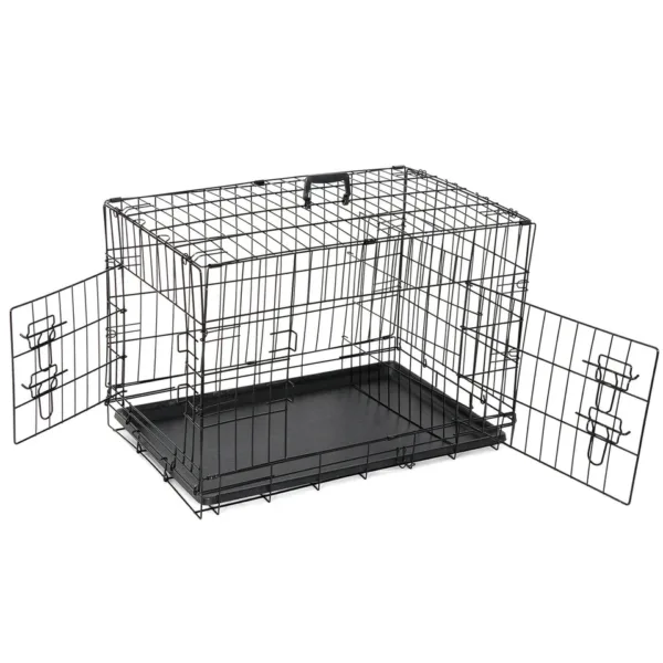 US Metal Pet Cage, Dog Crate Kennel, 2 Door with Pan, Black, 30 ", 36", 42" - Image 7