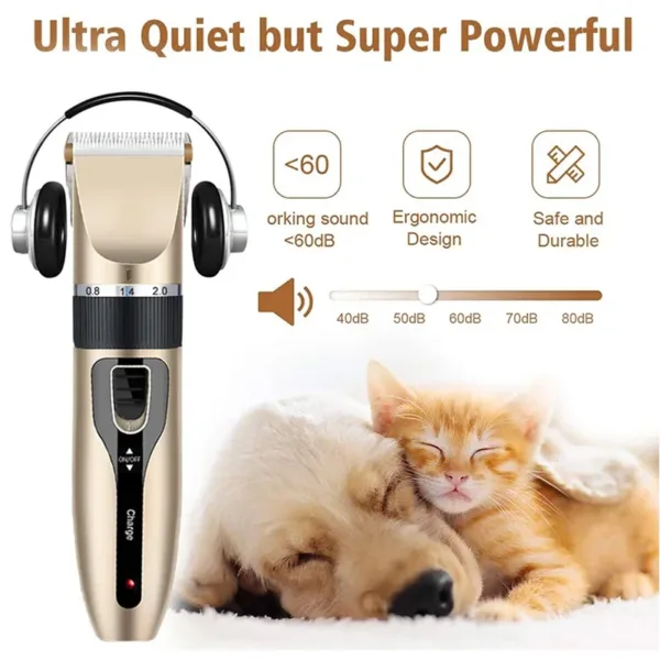 Dog Professional Hair Clipper Electrical Grooming Trimmer for Pets USB Rechargeable Shaver Low Decibel Animals Haircut Machine - Image 4