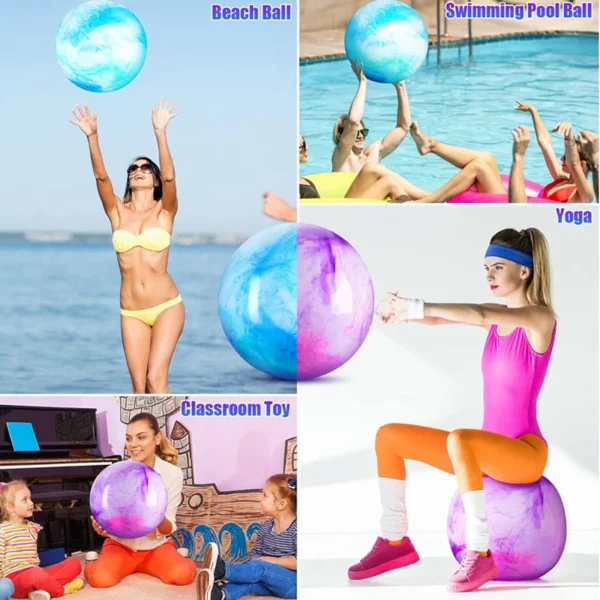 Marbleized Bouncy Balls Size 12inch Inflatable Toys For Kids Party Carnival Park Beach Playground Backyard Indoor Outdoor Games - Image 4