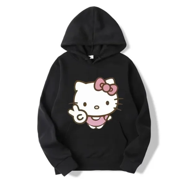 2024 New Hello Kitty Cartoon Family Women Hoodie Cartoon Anime Men Pullover 2024 New Spring Autumn Couple Sweatshirt Clothes Top - Image 6