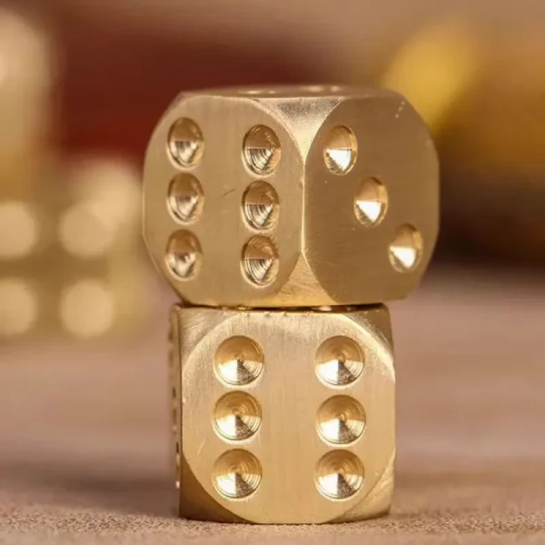 6PCS Metal Game Dice Stress Relief Reduce Anxiety Toys Bar KTV Drinking Party Games For Adults And Family Fun Ideas Gifts - Image 3