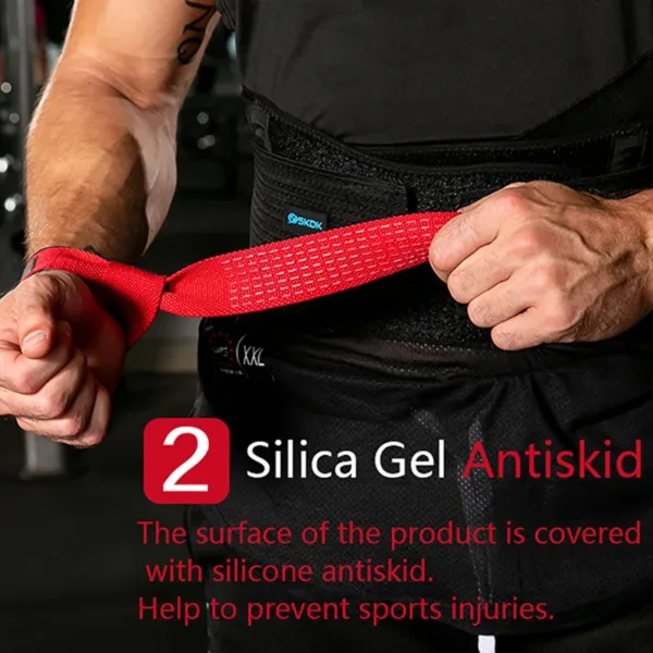 Weightlifting Wrist Straps Strength Training Adjustable Non-slip Gym Fitness Lifting Strap Wrist Support Sports Grip Band - Image 7