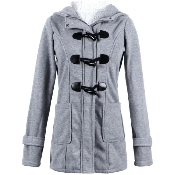 Fashion Autumn Winter Hoodies Women Thick Coat Sweatshirt Women Clothes Casual Hooded Zipper Button Hoodie Streetwear Outerwear - Image 11